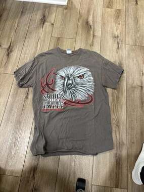 Sturgis 2014 Black Hills Rally Eagle Print Grey T Shirt Size Mens M